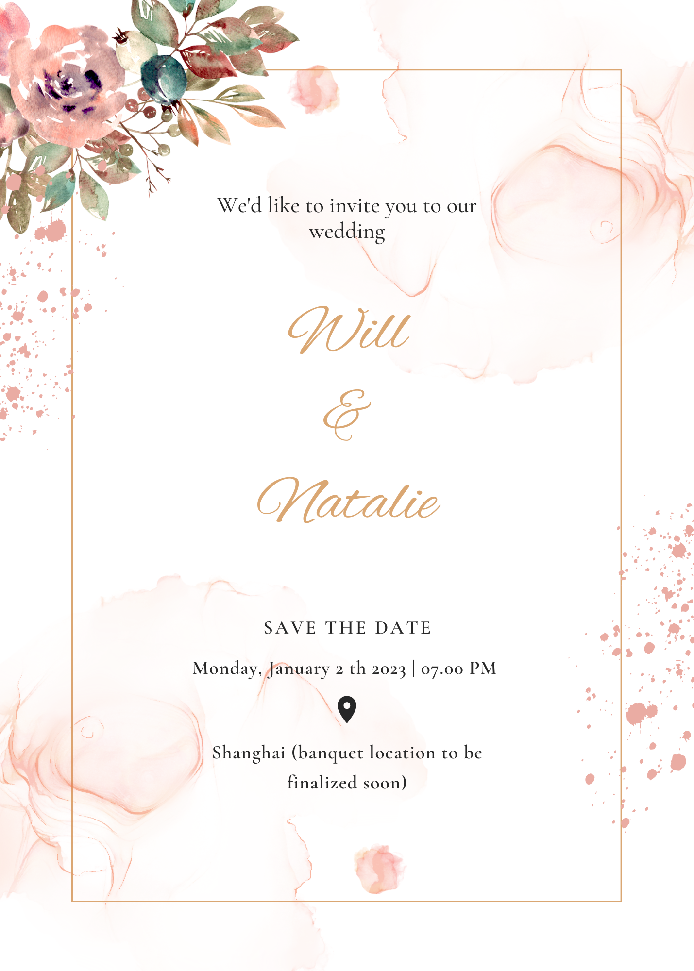 Wedding Invitation | Jan 02 2023 | Yanan Hotel, Shanghai